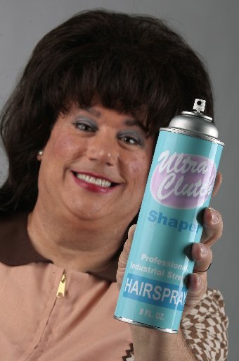 hairspray can spraying. of their hairspray cans,